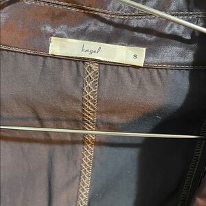 NWOT Hazel Chocolate Brown Satin Dress